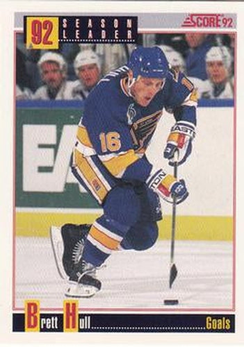 #411 Brett Hull - St. Louis Blues - 1992-93 Score USA Hockey