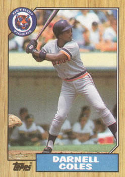 #411 Darnell Coles - Detroit Tigers - 1987 Topps Baseball