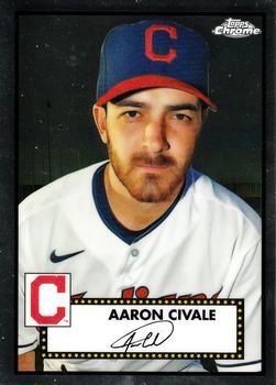 #411 Aaron Civale - Cleveland Indians - 2021 Topps Chrome Platinum Anniversary Baseball