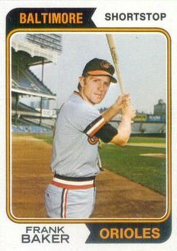 #411 Frank Baker - Baltimore Orioles - 1974 Topps Baseball