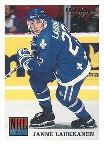 #411 Janne Laukkanen - Quebec Nordiques - 1994-95 Topps Premier Hockey