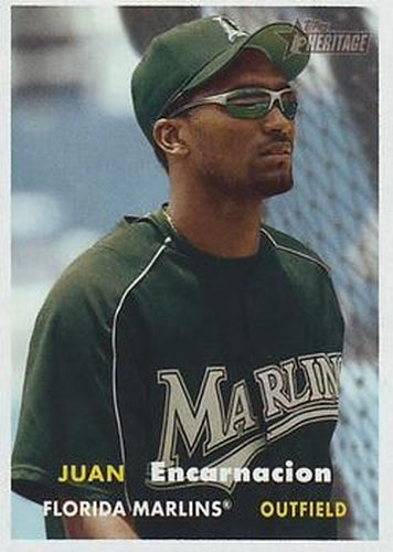#411 Juan Encarnacion - Florida Marlins - 2006 Topps Heritage Baseball