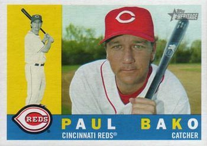 #411 Paul Bako - Cincinnati Reds - 2009 Topps Heritage Baseball