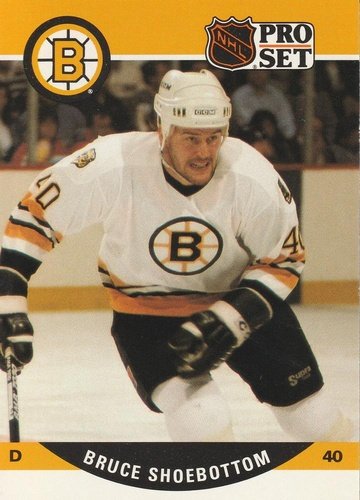 #411 Bruce Shoebottom - Boston Bruins - 1990-91 Pro Set Hockey