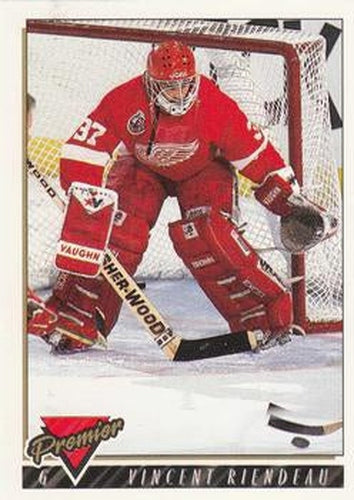 #411 Vincent Riendeau - Detroit Red Wings - 1993-94 Topps Premier Hockey