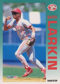 #411 Barry Larkin - Cincinnati Reds - 1992 Fleer Baseball