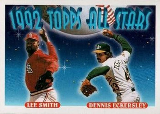 #411 Lee Smith / Dennis Eckersley - St. Louis Cardinals / Oakland Athletics - 1993 Topps Baseball