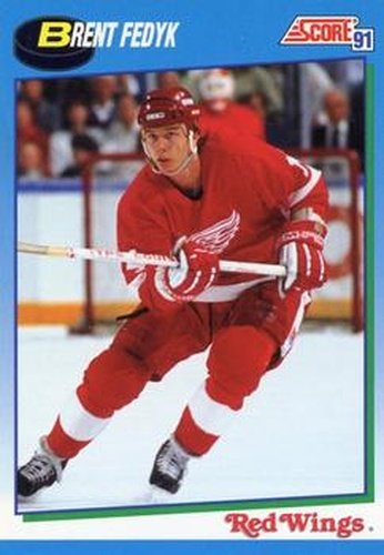 #412 Brent Fedyk - Detroit Red Wings - 1991-92 Score Canadian Hockey