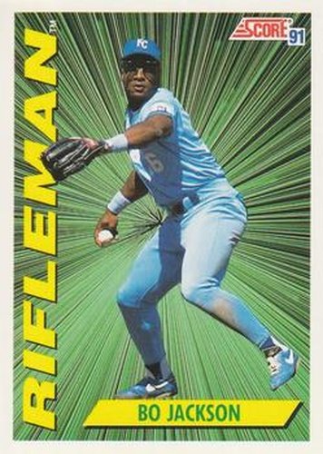 #412 Bo Jackson - Kansas City Royals - 1991 Score Baseball