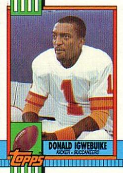 #412 Donald Igwebuike - Tampa Bay Buccaneers - 1990 Topps Football