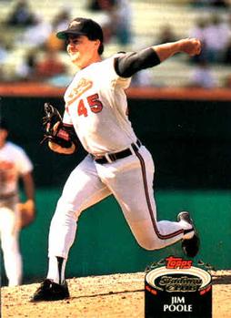 #412 Jim Poole - Baltimore Orioles - 1992 Stadium Club Baseball