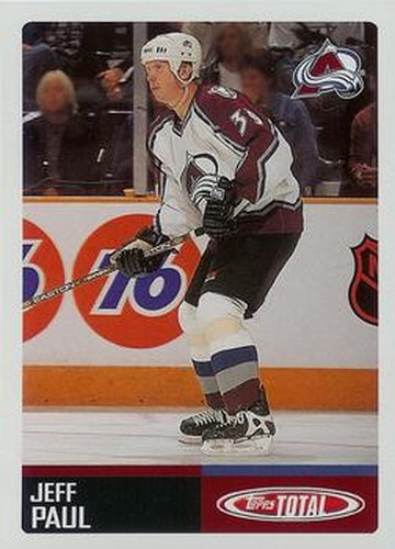 #412 Jeff Paul - Colorado Avalanche - 2002-03 Topps Total Hockey
