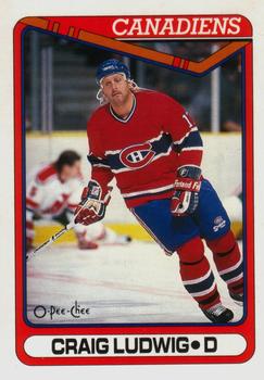 #412 Craig Ludwig - Montreal Canadiens - 1990-91 O-Pee-Chee Hockey