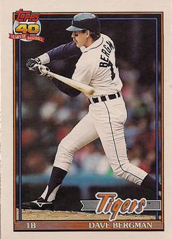 #412 Dave Bergman - Detroit Tigers - 1991 O-Pee-Chee Baseball
