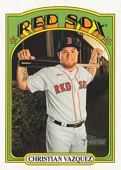 #412 Christian Vazquez - Boston Red Sox - 2021 Topps Heritage Baseball
