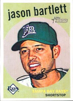 #412 Jason Bartlett - Tampa Bay Rays - 2008 Topps Heritage Baseball