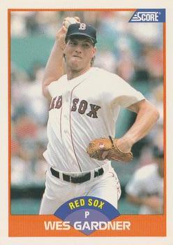 #412 Wes Gardner - Boston Red Sox - 1989 Score Baseball