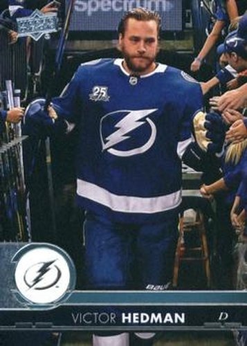 #412 Victor Hedman - Tampa Bay Lightning - 2017-18 Upper Deck Hockey