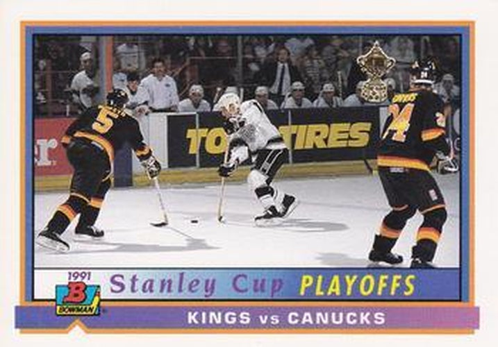 #412 Kings vs Canucks - Los Angeles Kings / Vancouver Canucks - 1991-92 Bowman Hockey