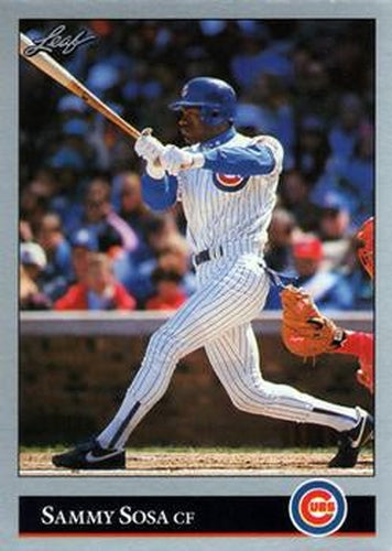 #412 Sammy Sosa - Chicago Cubs - 1992 Leaf Baseball