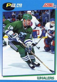 #413 Paul Cyr - Hartford Whalers - 1991-92 Score Canadian Hockey