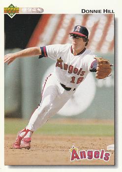 #413 Donnie Hill - California Angels - 1992 Upper Deck Baseball
