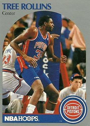 #413 Tree Rollins - Detroit Pistons - 1990-91 Hoops Basketball