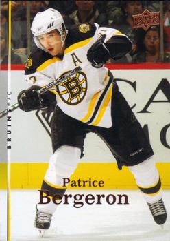 #413 Patrice Bergeron - Boston Bruins - 2007-08 Upper Deck Hockey