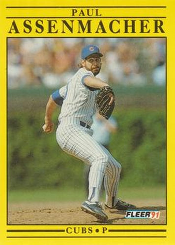#413 Paul Assenmacher - Chicago Cubs - 1991 Fleer Baseball