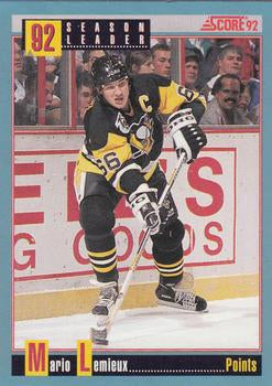 #413 Mario Lemieux - Pittsburgh Penguins - 1992-93 Score Canadian Hockey