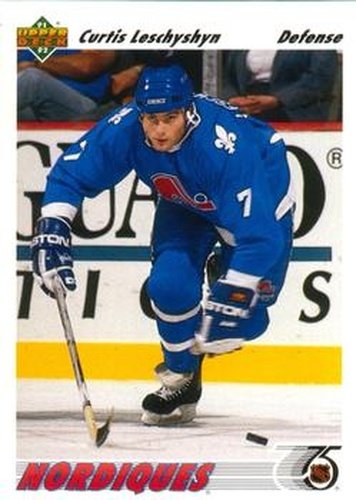 #413 Curtis Leschyshyn - Quebec Nordiques - 1991-92 Upper Deck Hockey