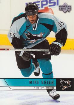 #413 Mike Grier - San Jose Sharks - 2006-07 Upper Deck Hockey