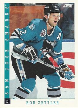 #413 Rob Zettler - San Jose Sharks - 1993-94 Score Canadian Hockey