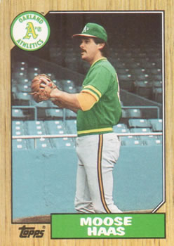 #413 Moose Haas - Oakland Athletics - 1987 Topps Baseball