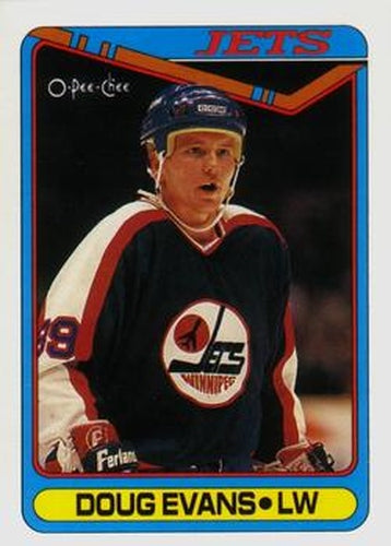#413 Doug Evans - Winnipeg Jets - 1990-91 O-Pee-Chee Hockey