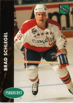 #413 Brad Schlegel - Washington Capitals - 1991-92 Parkhurst Hockey