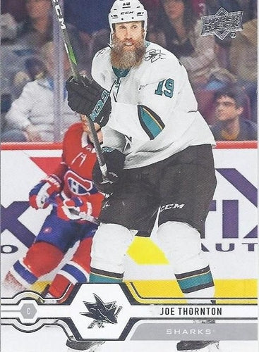 #413 Joe Thornton - San Jose Sharks - 2019-20 Upper Deck Hockey