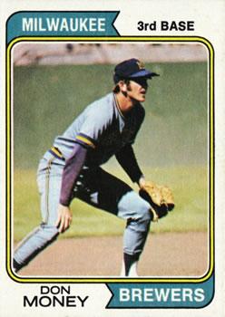 #413 Don Money - Milwaukee Brewers - 1974 Topps Baseball