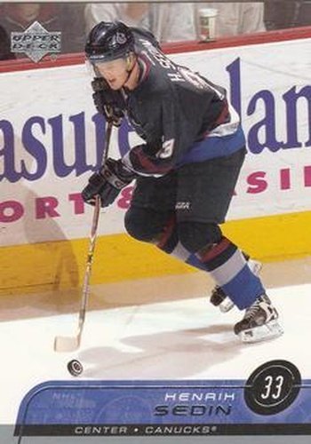 #413 Henrik Sedin - Vancouver Canucks - 2002-03 Upper Deck Hockey