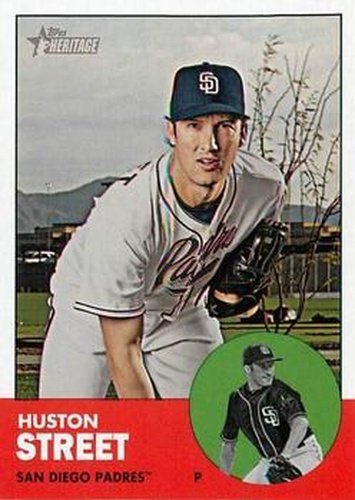 #413 Huston Street - San Diego Padres - 2012 Topps Heritage Baseball