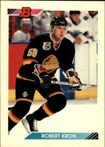 #413 Robert Kron - Vancouver Canucks - 1992-93 Bowman Hockey