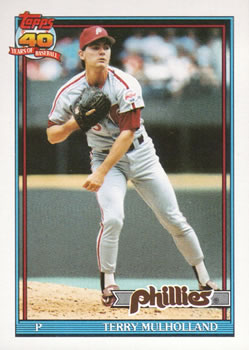 #413 Terry Mulholland - Philadelphia Phillies - 1991 Topps Baseball