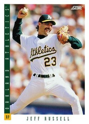 #413 Jeff Russell - Oakland Athletics - 1993 Score Baseball