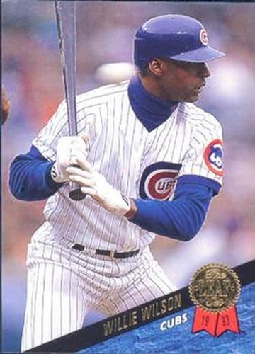 #413 Willie Wilson - Chicago Cubs - 1993 Leaf Baseball