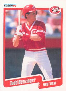 #413 Todd Benzinger - Cincinnati Reds - 1990 Fleer USA Baseball