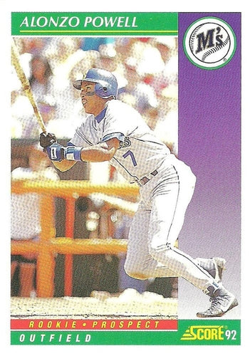 #413 Alonzo Powell - Seattle Mariners - 1992 Score Baseball