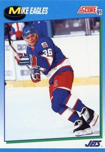 #414 Mike Eagles - Winnipeg Jets - 1991-92 Score Canadian Hockey
