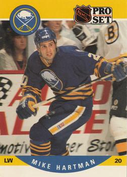 #414 Mike Hartman - Buffalo Sabres - 1990-91 Pro Set Hockey