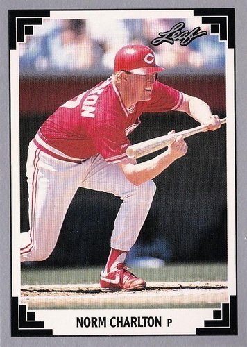 #414 Norm Charlton - Cincinnati Reds - 1991 Leaf Baseball