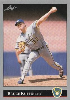 #414 Bruce Ruffin - Milwaukee Brewers - 1992 Leaf Baseball